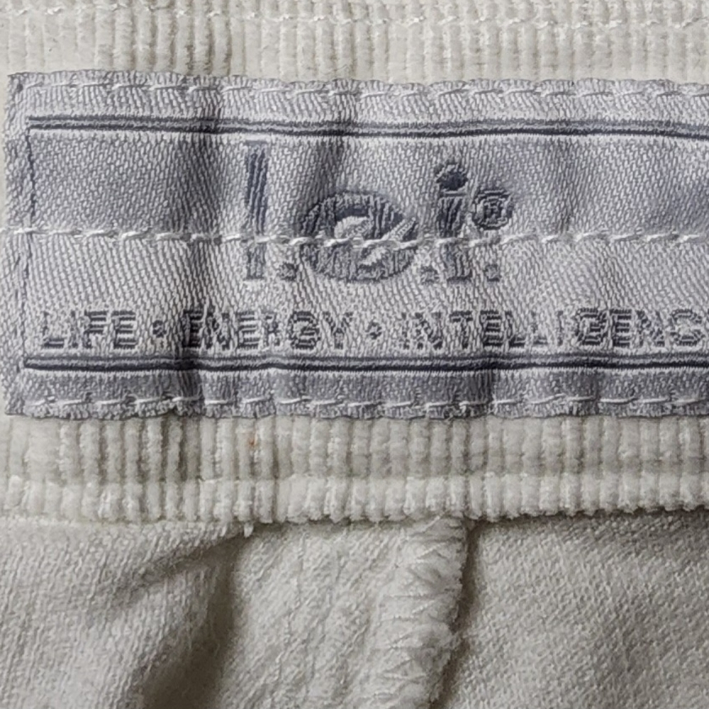 lei Vintage White Corduroy Wide-Leg Pants